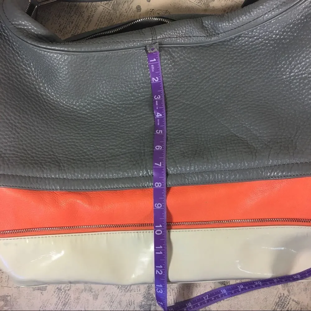 Diane von Furstenberg Multicolor Leather Tote Colorblock Designer Shoulder Bag